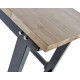 Werkbank zwart 150 cm met hardhouten blad - open model