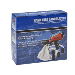 Zandstralen met handstraler met opvangzak - Mini zandstraler - Zandstraalpistool - Punt straler - Mobiel Straalpistool.