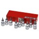 Torx doppenset 9 delig met 1/2" aansluiting 