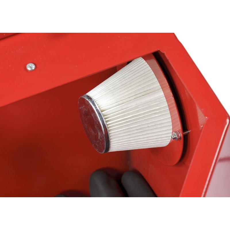 Straalcabine tafelmodel - precisie straler Straalcabine tafelmodel - precisie straler