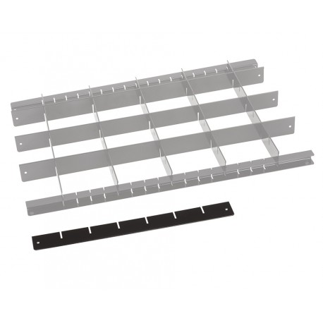 Metalen vakverdeling strip kort - zwart