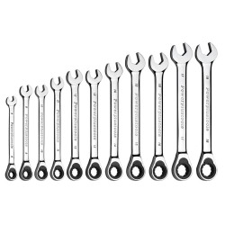 Steek Ring/Ratel sleutelset 12 st PP-T 2118 LEVENSLANGE GARANTIE Steek Ring/Ratel sleutelset 12 st PP-T 2118 LEVENSLANGE GARANTIE