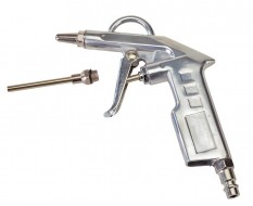 Blaaspistool aluminium met extra spuitmond / luchtpistool / luchtspuit 