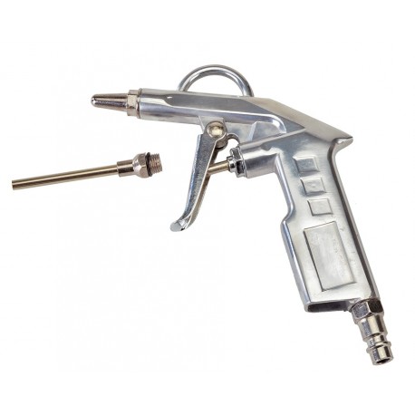 Blaaspistool aluminium met extra spuitmond / luchtpistool / luchtspuit 
