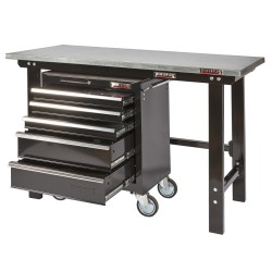 Werkbank kleur zwart 150 cm online kopen. Webshop Powerplustools.be