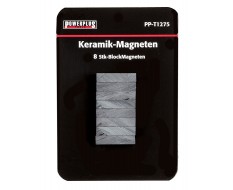Set van 8 stuks blokmagneten 21 mm lang / keramische Ferriet magneten 