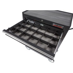 Metalen vakverdeling strip kort - zwart