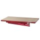 Inklapbare werkbank 120 cm met houten werkblad - rood