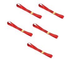 Set van 5 stuks spanbanden 30 cm met dubbele lus / sjorband zonder ijzeren haken