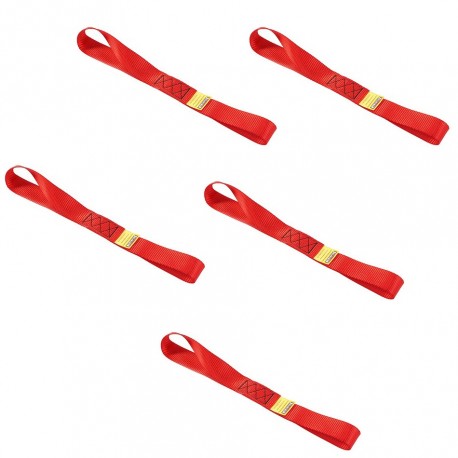 Set van 5 stuks spanbanden 30 cm met dubbele lus / sjorband zonder ijzeren haken