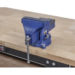 Bankschroef 150 mm. draaibare uitvoering met aambeeld Bankschroef 150 mm. draaibare uitvoering met aambeeld