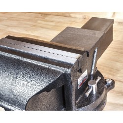 Professionele bankschroef 200 mm. draaibare uitvoering met aambeeld