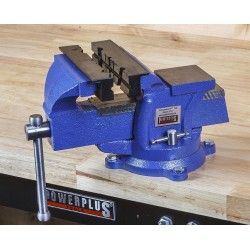 Bankschroef 125 mm. draaibare uitvoering met aambeeld