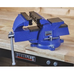 Bankschroef 150 mm. draaibare uitvoering met aambeeld Bankschroef 150 mm. draaibare uitvoering met aambeeld