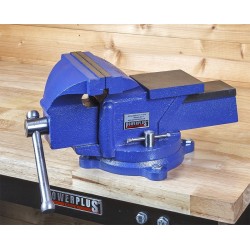 Bankschroef 200 mm. draaibare uitvoering  met aambeeld