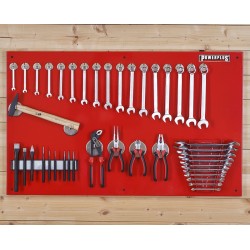 Gereedschapsbord rood 100 x 61 cm voor magnetisch gereedschap - Gereedschapbord.