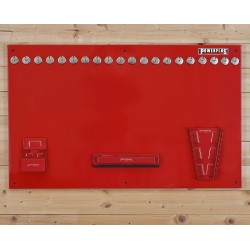 Gereedschapsbord rood 100 x 61 cm inclusief magnetische haken en houders - Gereedschapbord. Gereedschapsbord rood 100 x 61 cm inclusief magnetische haken en houders - Gereedschapbord.