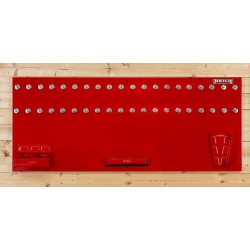 Gereedschapsbord rood 150 x 61 cm inclusief magnetische haken en houders - Gereedschapbord. Gereedschapsbord rood 150 x 61 cm inclusief magnetische haken en houders - Gereedschapbord.