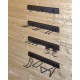Dubbele wandhaak zwart 20 x 6 cm. tuingereedschap ophangen - opbergen - opbergsysteem - ophangsysteem aan de muur.