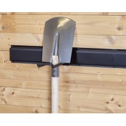Wandhaak 24 x 8.5 x 9 cm. tuingereedschap ophangen - opbergen - opbergsysteem - ophangsysteem  aan de muur.