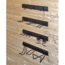 4-puntige wandhaak - 13 x 21 x 9 cm. tuingereedschap ophangen - opbergen - opbergsysteem - ophangsysteem  aan de muur.