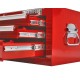 Gereedschapskist rood 3 laden met quicklock