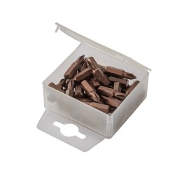 PH1 x 25 mm Phillips krachtbits - 40 stuks gehard gereedschapsstaal in kunststof box - bitset - Phillips bitjes