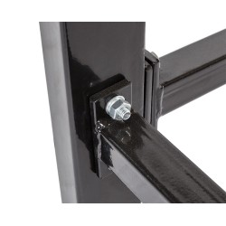 Werkbank hoekopstelling - Hoek werkbank 310 cm x 260 cm zwart met hardhouten blad