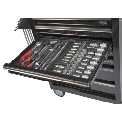 Ratel- en inbussleutelset 19 delen  in module