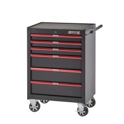 Gereedschapswagenset rood/zwart 10 laden met quick lock