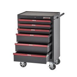 Gereedschapswagenset rood/zwart 10 laden met quick lock