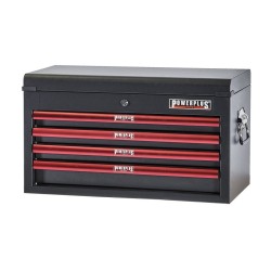 Gereedschapskist rood/zwart 4 laden