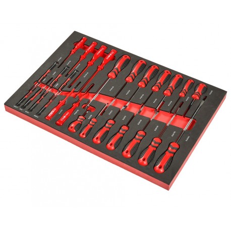 Schroevendraaierset 27 delen, Torx-, geïsoleerde schroevendraaiers en precisieschroevendraaiers - soft mat