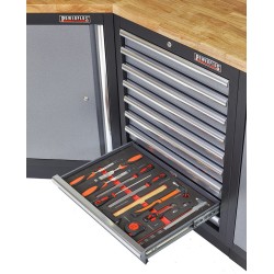 Houtbeitel – hamer – meetlint – houtvijl – schuifmaat set 13 delen - soft mat Houtbeitel – hamer – meetlint – houtvijl – schuifmaat set 13 delen - soft mat