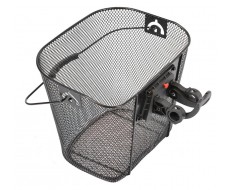 Fietsmand (voorop/stuur) afneembaar met snelsluit systeem click fix - 34 x 24 x 26 cm